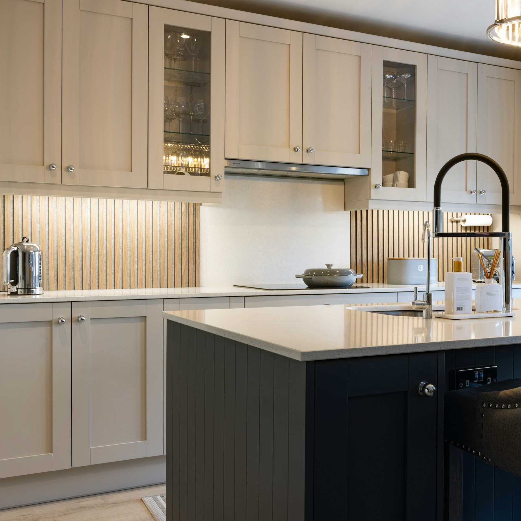 Minimalist kitchen and dining area